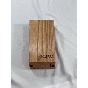 CUTCO Space Saver 5 Slot Solid Oak Knife Block